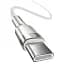 Кабель Baseus Cafule Metal USB-C to USB-C 100W 1m White (CATJK-C02) [82102] - мініатюра 3
