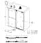 Двері в нішу Koer SR SD06-120x220-TR-01 прозоре скло Easy Clean 8 мм, хром KR5367, універсальні, прозорий, хром - мініатюра 6