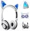 Навушники UFT M+ BL108 White з котячими вушками та підсвіткою - мініатюра 7