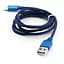 Дата кабель USB 2.0 AM to Lightning nylon 1m blue Vinga (VCPDCLNB21B) - мініатюра 3