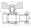 Кран кульовий Thermo Alliance Forte 3/4" ВВ прямий, PN40, з накидною гайкою, метелик SF260W20 - мініатюра 4