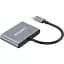 Концентратор Canyon hub DS-3 3in1 USB-C Dark Grey (CNS-TDS3) - мініатюра 1
