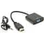 Перехідник HDMI M to VGA F + Audio 0.1m 4K/2K black Voltronic (YT-C-HDMI(M)/VGA(F)+AUX-B) - мініатюра 1
