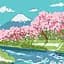 Набір для розпису по номерах Strateg Річка у горах 20х20 см (HH5898) - мініатюра 1
