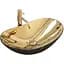 Умивальник Rea Rea Royal In Gold Marble Black Matt накладний REA-U8007, Золотий - мініатюра 1