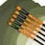 Кисть синтетика овальная FLAME 1368FR №00 короткая ручка Rosa [CD] - миниатюра 3