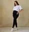 Лосини для вагітних із пласкими швами Atlanta Lullababe розмір S (42) Чорний - мініатюра 1