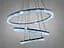 Подвесная LED люстра кольца белая 220 Вт 38-40 м² - миниатюра 3