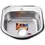 Мийка кухонна Mira MR 4946 E заокруглені кути 490х460х180 мм Satin 30412 - мініатюра 1