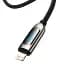 Кабель Baseus Display Fast Charging Cable Type-C to Lightning 20W 2m CATLSK-A01 Black - миниатюра 2