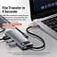 Хаб Baseus Metal Gleam Series 5-in-1 Type-C HUB 30Hz Type-C to HDXiaomi*1+USB3.0*3+PD*1 WKWG020013 Grey - мініатюра 2
