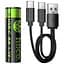 Акумуляторні батарейки Hoco JA3 AA Energy 2 pcs Black - мініатюра 1