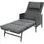 Садовий шезлонг Di Volio Breso з ротангу сірий - мініатюра 1