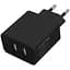 Зарядное устройство ColorWay 2USB AUTO_ID 4.8A (24W) black (CW-CHS016-BK) - миниатюра 1