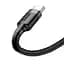Кабель Baseus Cafule USB to USB-C 3m Grey/Black (CATKLF-UG1) [82110] - мініатюра 4