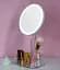 Косметическое настольное круглое зеркало Cosmetic Mirror HH098 26 LED на подставке с подсветкой белое - миниатюра 3