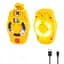 Электроимпульсная usb зажигалка дуговая с фонариком желтая D73-1-COB - миниатюра 1