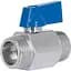 Кран кульовий міні Thermo Alliance Standart 1/2" ЗЗ прямий, хром, півметелик SD189W15 - мініатюра 1