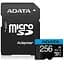 Карта пам'яті ADATA 256GB microSDXC calss 10 UHS-I V10 A1 (AUSDX256GUICL10A1-RA1) - мініатюра 1