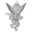 Новогодняя подвеска MIS LT Ангел со скрипкой 4,5х2х6 см прозрачный/серебряный - миниатюра 1