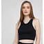 Топ-майка в рубчик HALTER TOP RIB 18863 L-XL черный - миниатюра 1