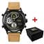Годинник наручний Patriot 017BKLTBN Тризуб злото Black-Light Brown - мініатюра 1