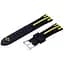 Силиконовый ремешок Primo Dart для часов Motorola Moto 360 2nd gen (46 мм) Black-Yellow - миниатюра 1