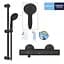 Змішувач термостатичний для душу Grohe QuickFix Start Black UA303908T1, Чорний матовий - мініатюра 8