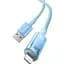 Кабель Baseus Explorer Series Fast Charging Cable with Smart Temperature Control Cable USB to Lightning 2.4A 1m CATS010003 Blue - миниатюра 2