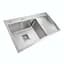 Кухонная мойка Platinum Handmade 780x430x220 L нержавейка (квадратный сифон, 3.0/1.0), Нержавеющая сталь - миниатюра 3