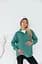 Женская рубашка для беременных стиля oversize из микровельвета Varna размер S-М Lullababe темно-оливковая - миниатюра 8