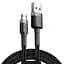 Кабель Vaseus Cafule Cable USB to MicroUSB 2.4A 2m CAMKLF-CG1 Black-Grey - миниатюра 1