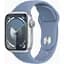 Apple Watch Series 9 GPS 41mm Silver Aluminium with Storm Blue Sport Band S/M MR903 - миниатюра 1