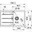 Кухонная мойка Franke Centro, фрагранит, прямоугольник, с крылом, 780х500х200мм, чаша - 1, накладная, CNG 611-78, черный матовый - миниатюра 2