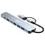 USB-хаб XON SmartHub 7 в 1 (2xType-C, USB3.0, 4xUSB2.0) Сірий (UHUHP071342G 5184) - мініатюра 3