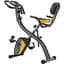 Велотренажер Hop-Sport HS-3010X Grix X-Bike магнитный с эспандерами серо-желтый - миниатюра 1