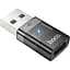 Адаптер Hoco UA36C USB male to Type-C female USB 2.0 transparent adapter Чорний - мініатюра 1