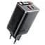 МЗП Acefast A111 GaN With Retractable Cable Type-C PD67W (1USB-A/1C) Black - мініатюра 1