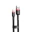 Кабель Baseus Cafule Lightning Cable 2A (3m) red/black (CALKLF-R91) - мініатюра 1