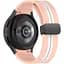 Ремешок для Samsung Galaxy Watch 5 40mm - розово-белый ширина крепления 20мм силикон Watchbands Cls-line-black (W35-9WB66352299) - миниатюра 1