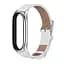 Шкіряний ремінець MiJobs для фітнес-браслета Xiaomi Mi Band 3 и 4 Type С білий, тримач - сріблястий - мініатюра 2