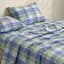 Простирадло Cosas на резинці фланель 80х160 ocean tartan, блакитний (Flannel_OceanTartan_80x160x20) - мініатюра 2