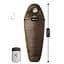 Спальник с натуральным пухом Naturehike Snowbird CNK2550WS014, р-р L, темно-коричневый 400 г - миниатюра 8