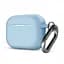 Силіконовий чохол для навушників Apple AirPods Pro, Hang Case, блакитний, ультратонкий захисний кейс товщиною 2 мм, захист від подряпин, пилу та ударів, компактний, з карабіном для кріплення, ArmorStandart (ARM56063) - мініатюра 1