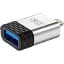 Адаптер XO NB186 Lightning USB сріблястий - мініатюра 1