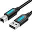 Кабель для принтера USB 2.0 AM/BM 2.0m 480Mbps PVC black Vention (COQBH) - миниатюра 1