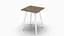 Табурет Ferrum-decor 430x320x320 Белый металл ДСП Дуб Сонома Трюфель 16 мм (FRD-104644) - миниатюра 1
