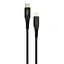 Дата кабель USB-C to Lightning 1.0m 3A 18W nylon braided black Vinga (VCPTCL3ANBK) - мініатюра 1