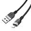 Дата кабель Hoco X109 Energy silicone USB to Lightning (1m) Black - мініатюра 3