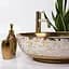 Умивальник Rea Margot 52x40 white/gold (REA-U9650) - мініатюра 2